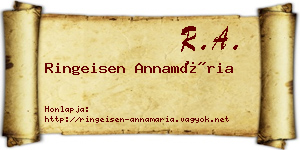 Ringeisen Annamária névjegykártya